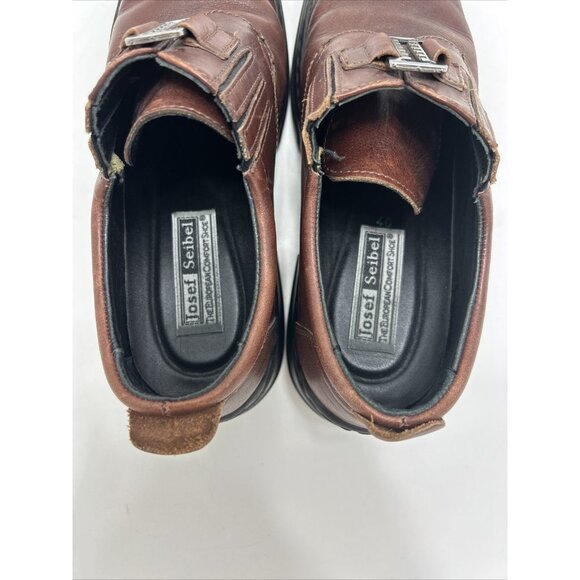 Josef Seibel Women’s Shoe Size 40 Eu 8 US brown Leather Loafers Buckle Slip On - Picture 7 of 9